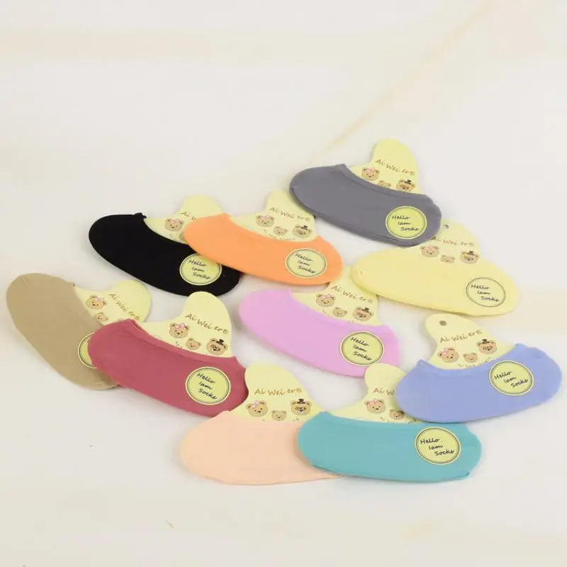 

1 Pair Soft Low Cut Cotton Non-Slip Boat Socks Invisible Socks