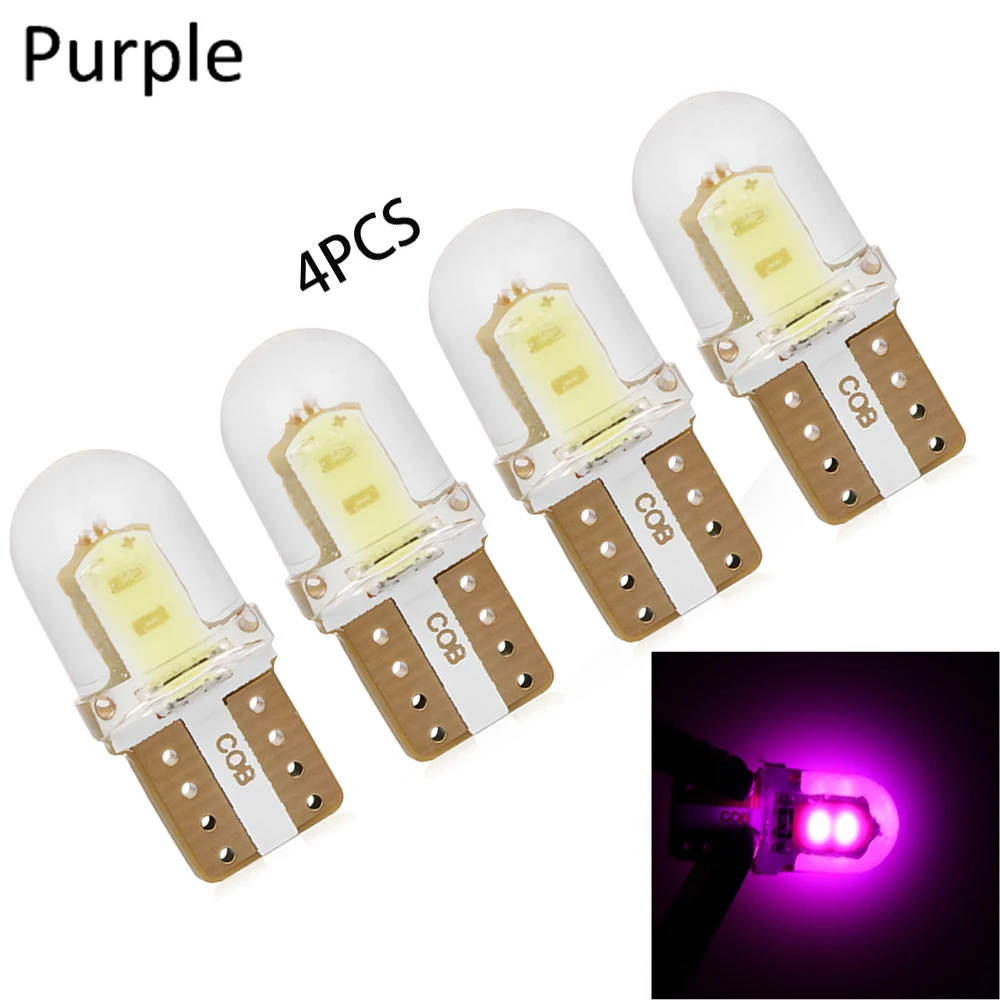 purple 4 шт. 10 SMD W5W 194 168 светодиодный светильник Canbus без ошибок - Испускаемый цвет: purple