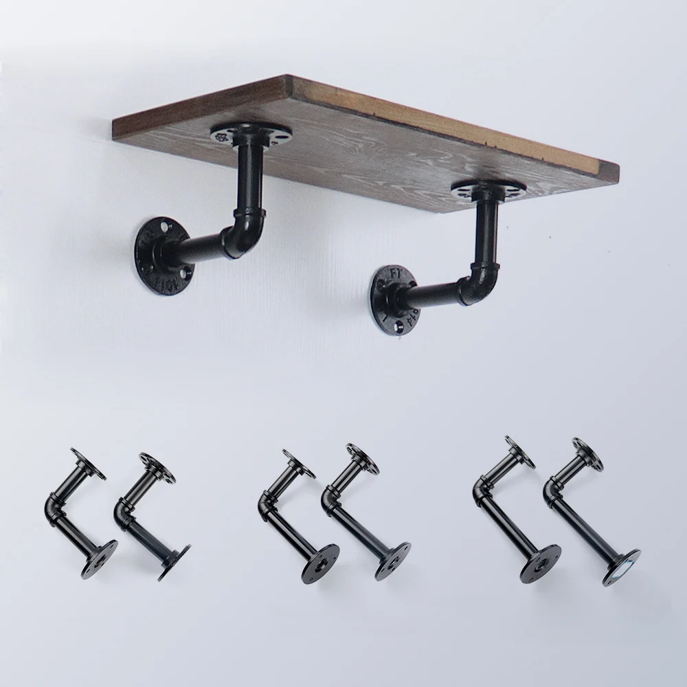 KINMADE 2 пачки кронштейны полки трубы Настенные плавающие Декор трубы|Кронштейны| |