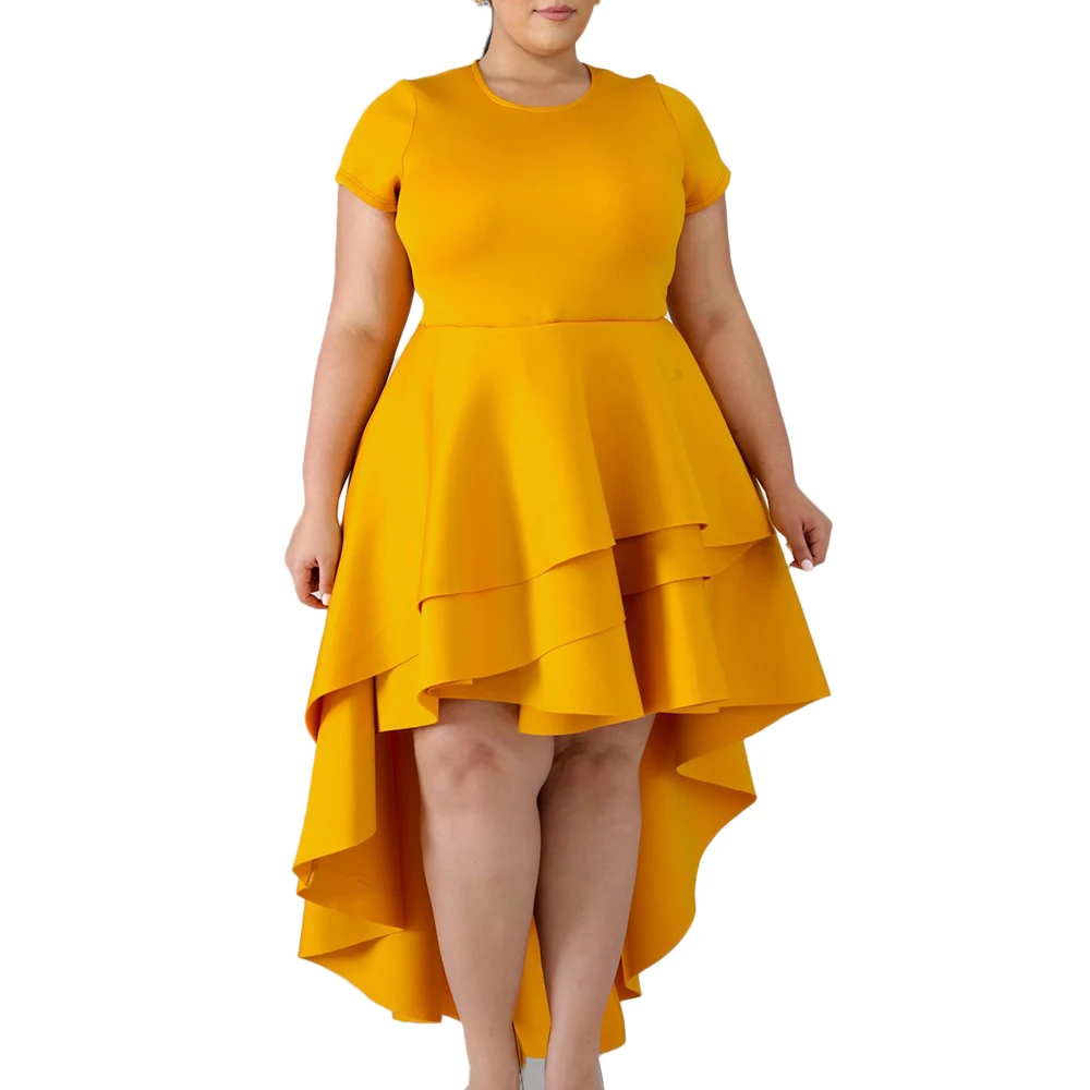 Wipalo весна лето размера плюс женское элегантное платье с овальным вырезом