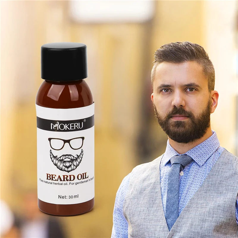 

30ml Natural Organic Beard Oil Smoothing Nutrition Moustache Beard Facial Hair Grow Essential Oil Men Beard Care Products HOT