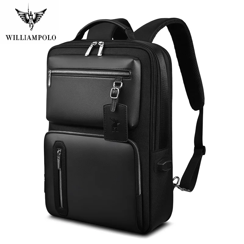 Рюкзак WilliamPolo мужской большой вместимости деловая Повседневная