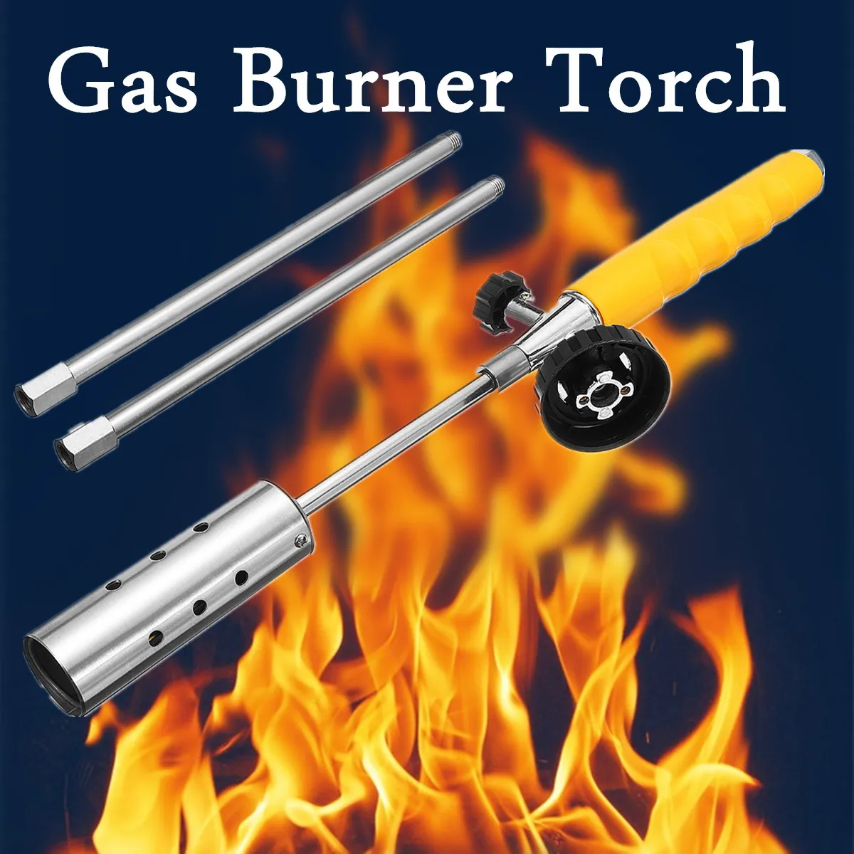Бесплатная доставка Корневище убийца Трава Куст Сад Убийца Горелка Комплект Рукоятка Бутан Газовая горелка с 2 расширительными стержнями Нержавеющая стальная Спрей.