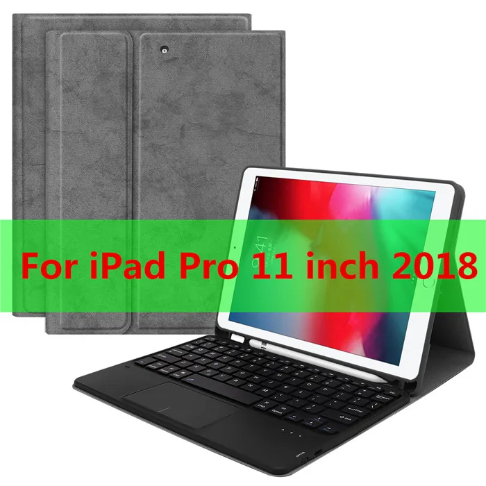 T-1108-4-gray Тачпад клавиатура чехол для iPad mini 5 7,9 6th 9,7 Pro 11 Air 3 10,5 Чехол коврик для мыши и клавиатуры для iPad 7th 10,2 клавиатура - Цвет: T-1108-4-gray