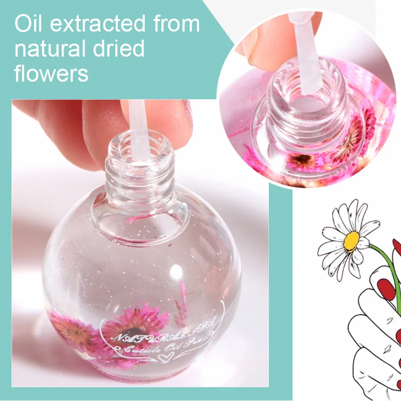 6 бутылок 15 мл сушеные цветы Уход за ногтями масло для смягчения пищевой кутикулы