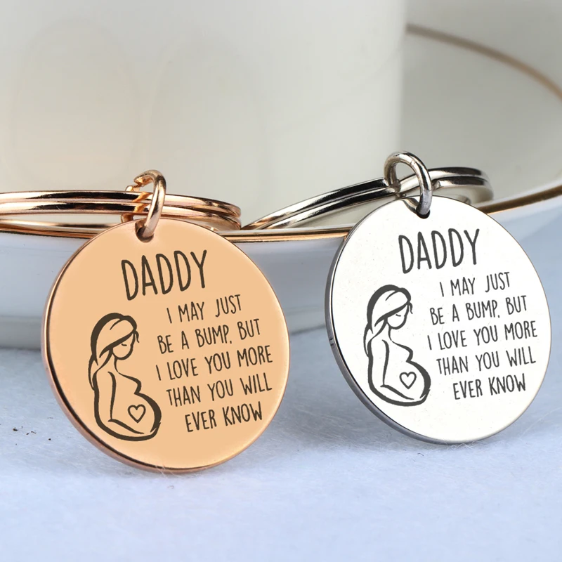 Брелок с надписью To Be A Dad возможно я просто шишка но люблю тебя больше чем ты