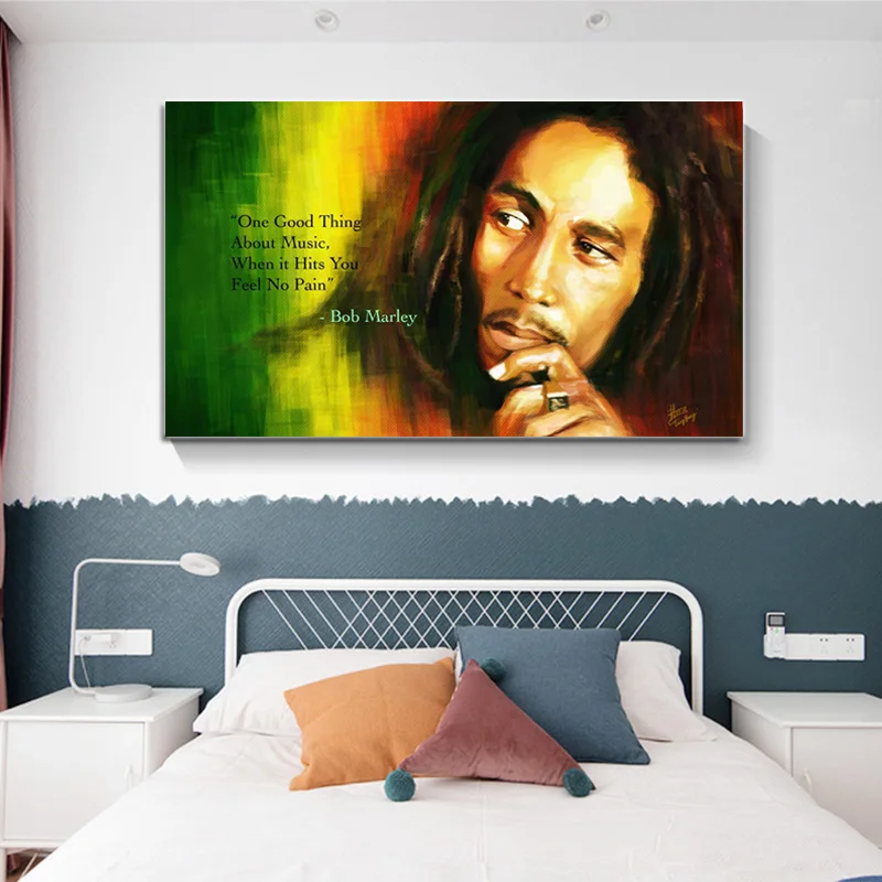 Bob Marley Canvas Painting Portrait Posters and Prints Wall Art Pictures for Living Room Classic Decorative Oil Painting Cuadros image 4