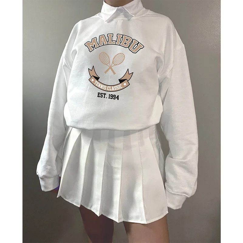 

Осенний толстый Женский свитшот с длинным рукавом и принтом в стиле мальбу