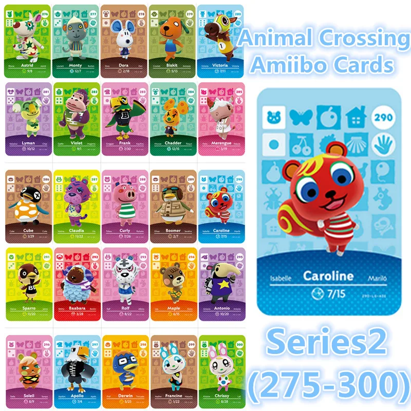 Английская версия Amiibo Card NS серия 3 (275 300) игра с животными скрещенная карта