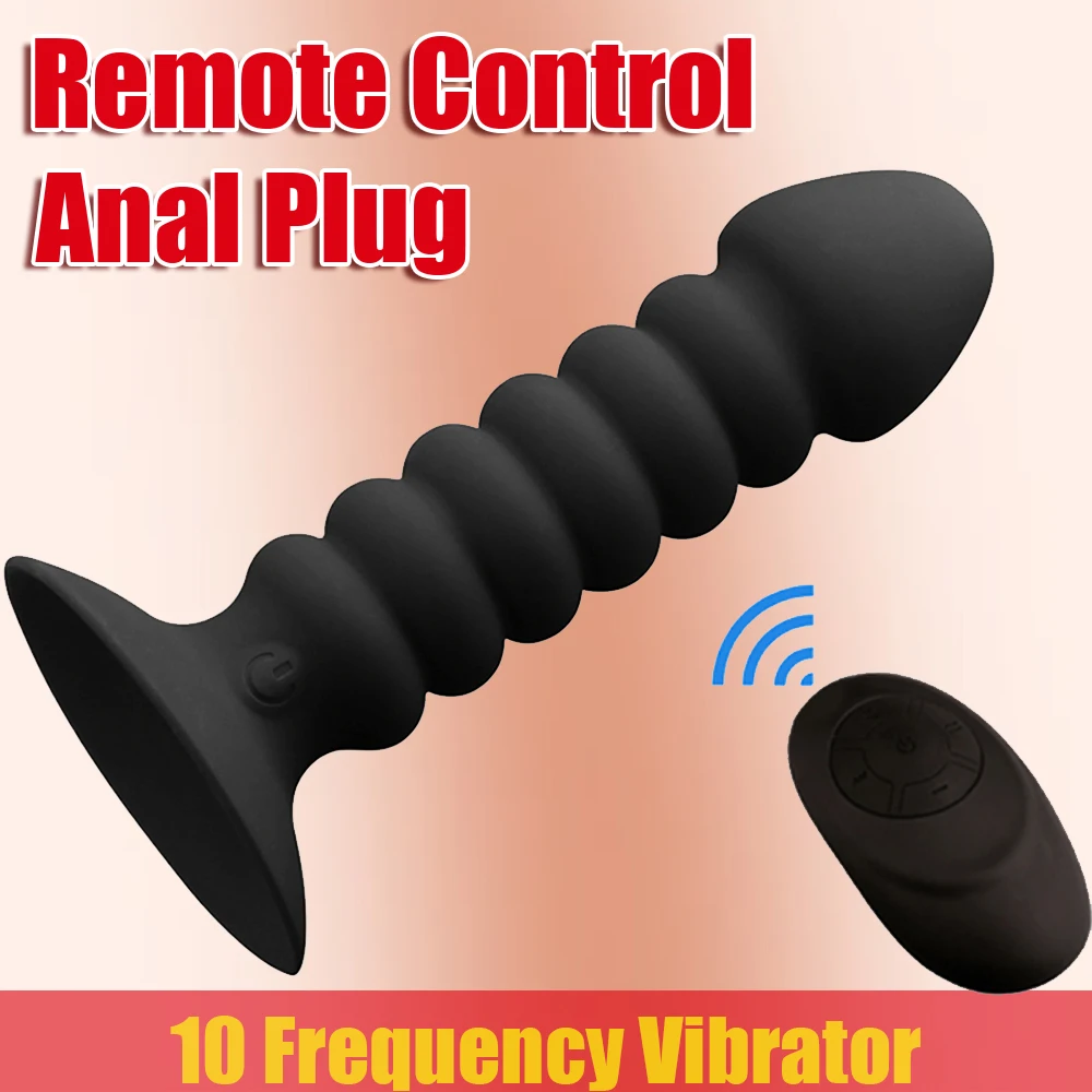 10 скоростей Беспроводной удаленный анальный фаллоимитатор Мужской массажер