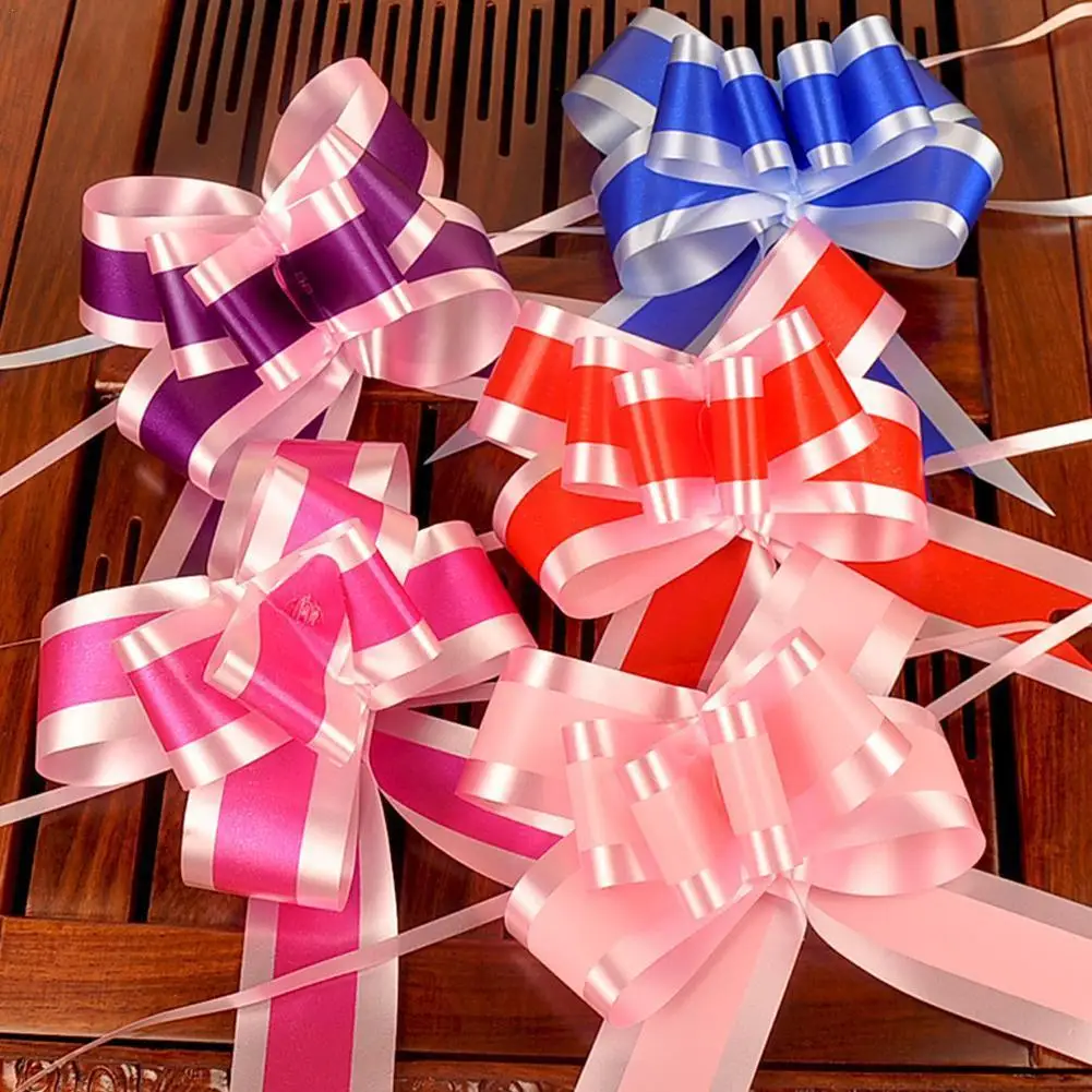 

100pcs Pull Bow Gift Ribbons Flower Wrappers For Wedding Events Birthday Decoration Happy New Year Christmas Gifts Decoration