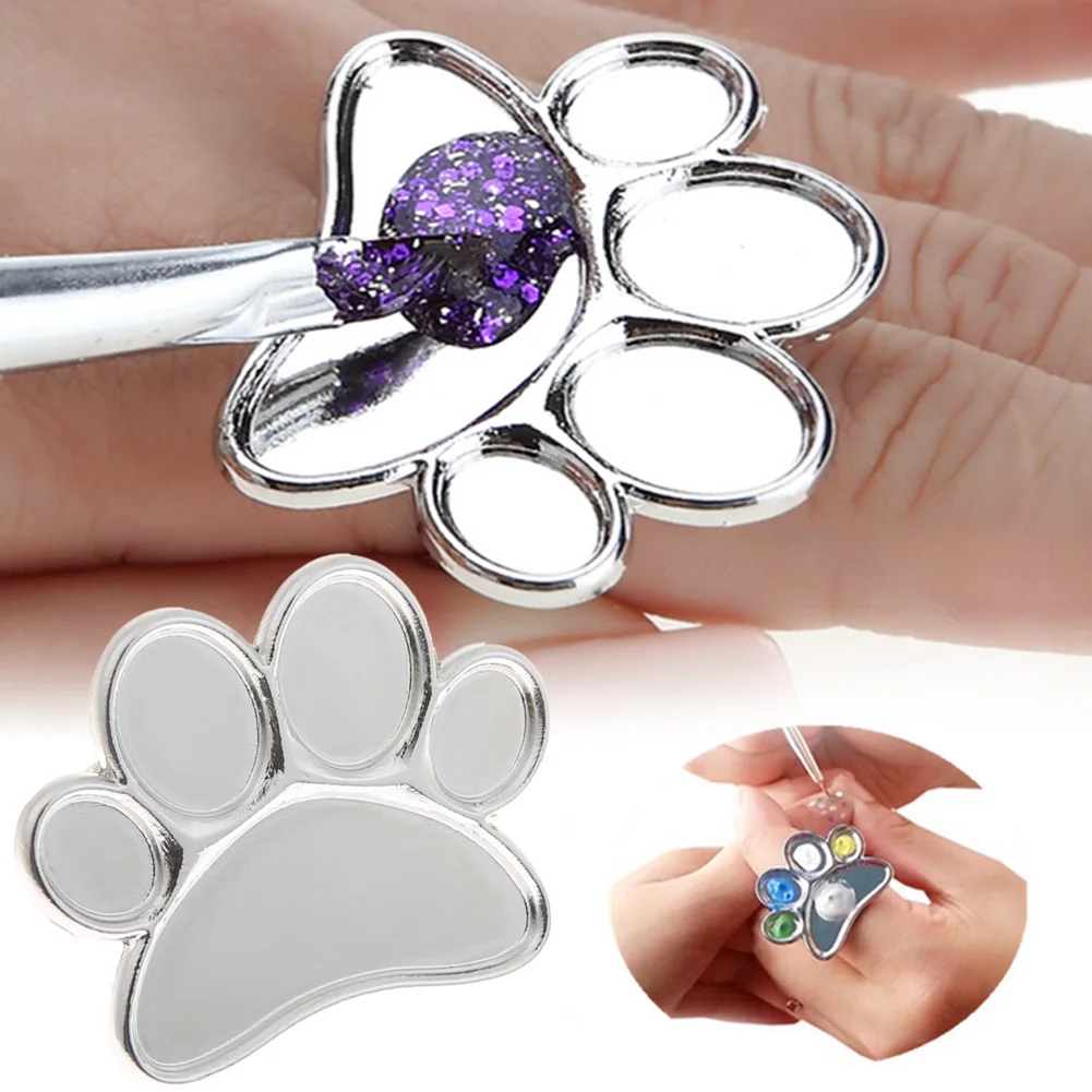 1 шт. мини дизайн ногтей металлическое кольцо с палитрой смешивания лака краска