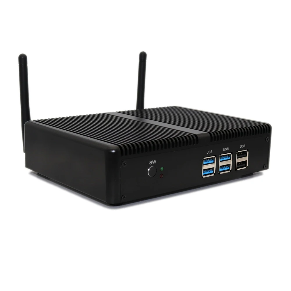 Мини-ПК без вентилятора i7 i5 7200U i3 7100U DDR4/DDR3 Win10 Pro Barebone Nuc компьютер Linux HTPC VGA HDMI WiFi Gigabit