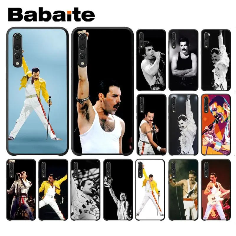 Freddie Mercury мягкий силиконовый черный чехол для телефона huawei p20 pro p20lite honor8x nova 3i mate20
