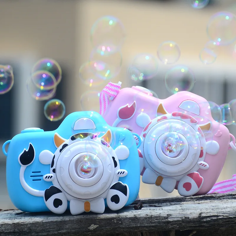 Camera Bubble Blowing Toys Automatic Outdoor Summer Electric Light Music Cartoon Soap Machine Children Gifts | Игрушки и хобби