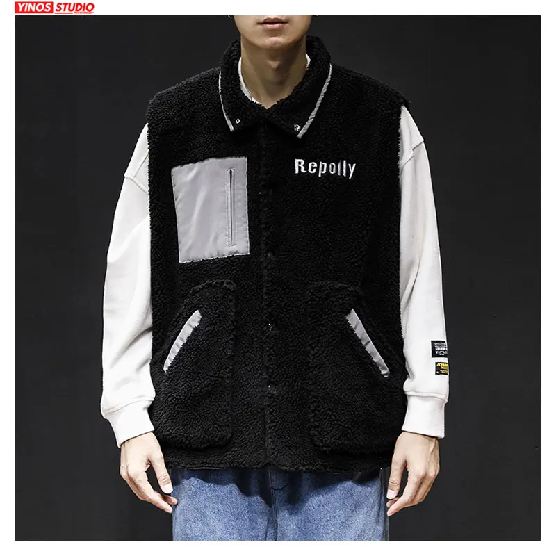 Dropshipping 2020 Japanese Casual Warming Pocket Coats Autumn Male Vintage Thicken Tops Streetwear Cargo Vest | Мужская одежда