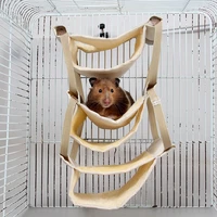 pets hammock cotton hamster mouse hanging cat bed multi layer hanging platform hammock for mouse chinchilla gerbil dwarf hamster