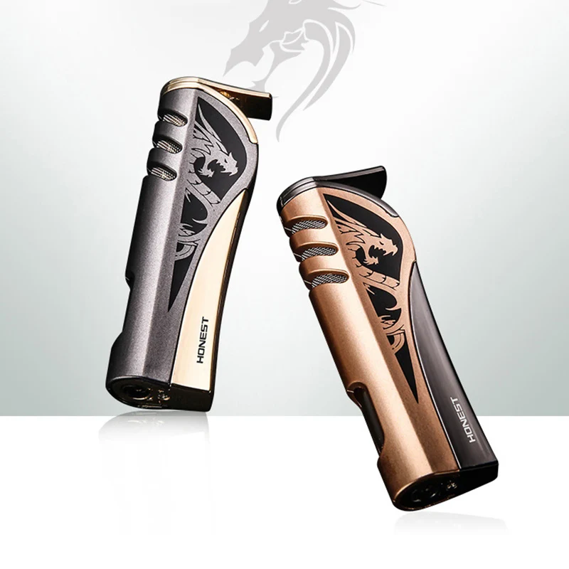 Blue Fire прямо в надувная струйная сигаретная Зажигалка индивидуальная креативная