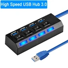 USB-адаптер usb-хаб 3,0, разветвитель с несколькими портами USB 2,0, концентратор с 3портами, разветвители, компьютерные аксессуары, концентратор для ПК