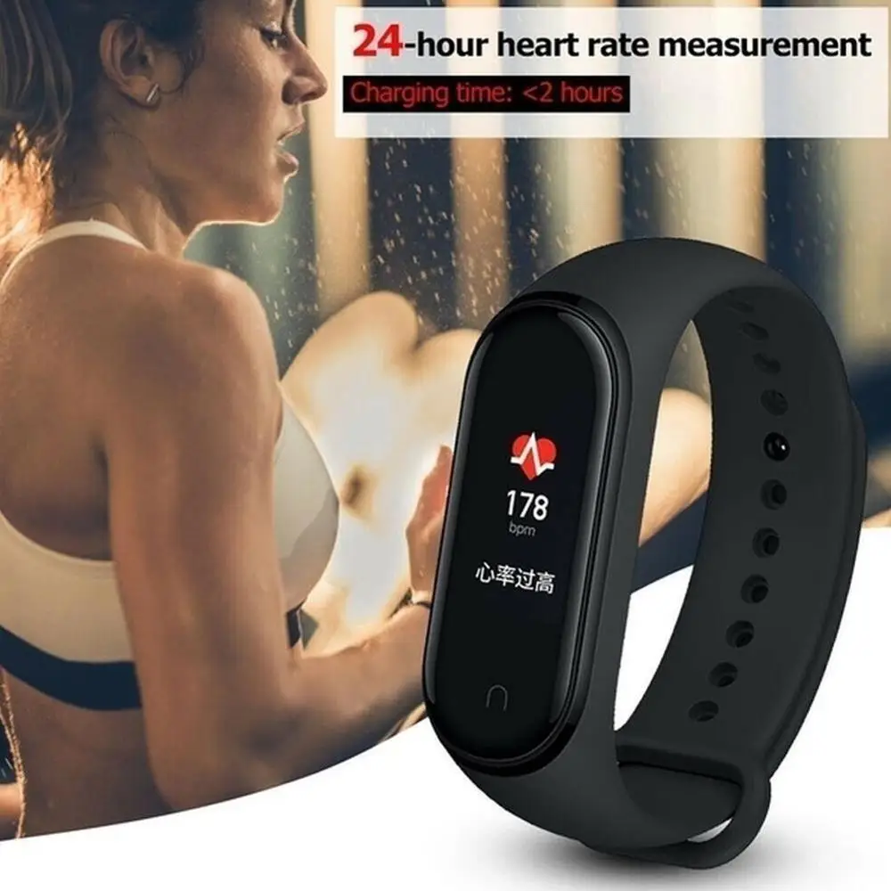 

M4 Smart band Fitness Tracker Watch Sport bracelet Blood Heart Wristband Tracker Pressure Smart Rate Health Monitor Fitness A5F5