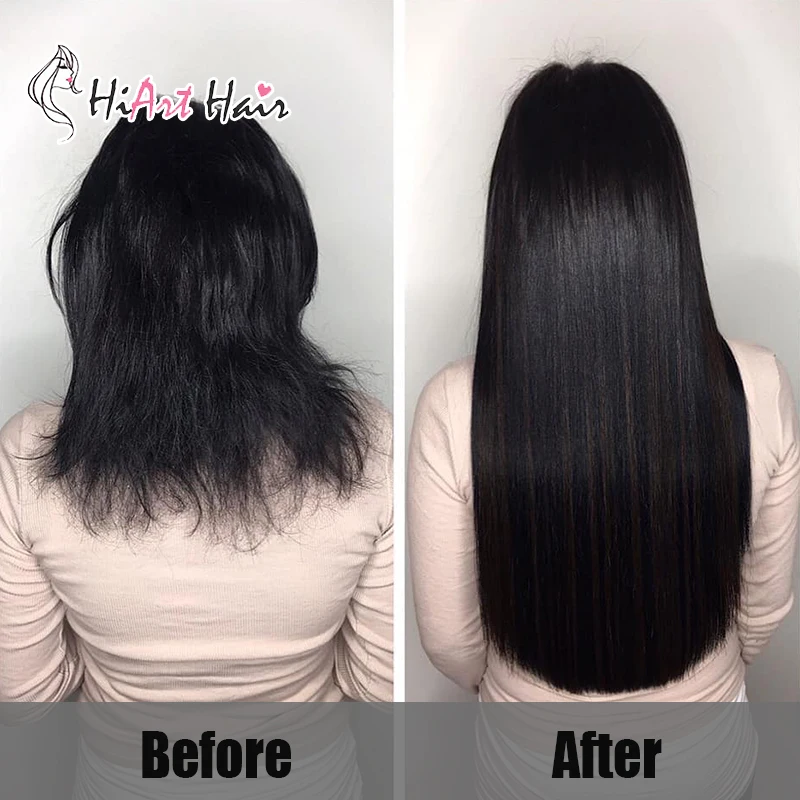 HiArt 0 8g необрезанные волосы для наращивания человеческие Волосы remy наконечник