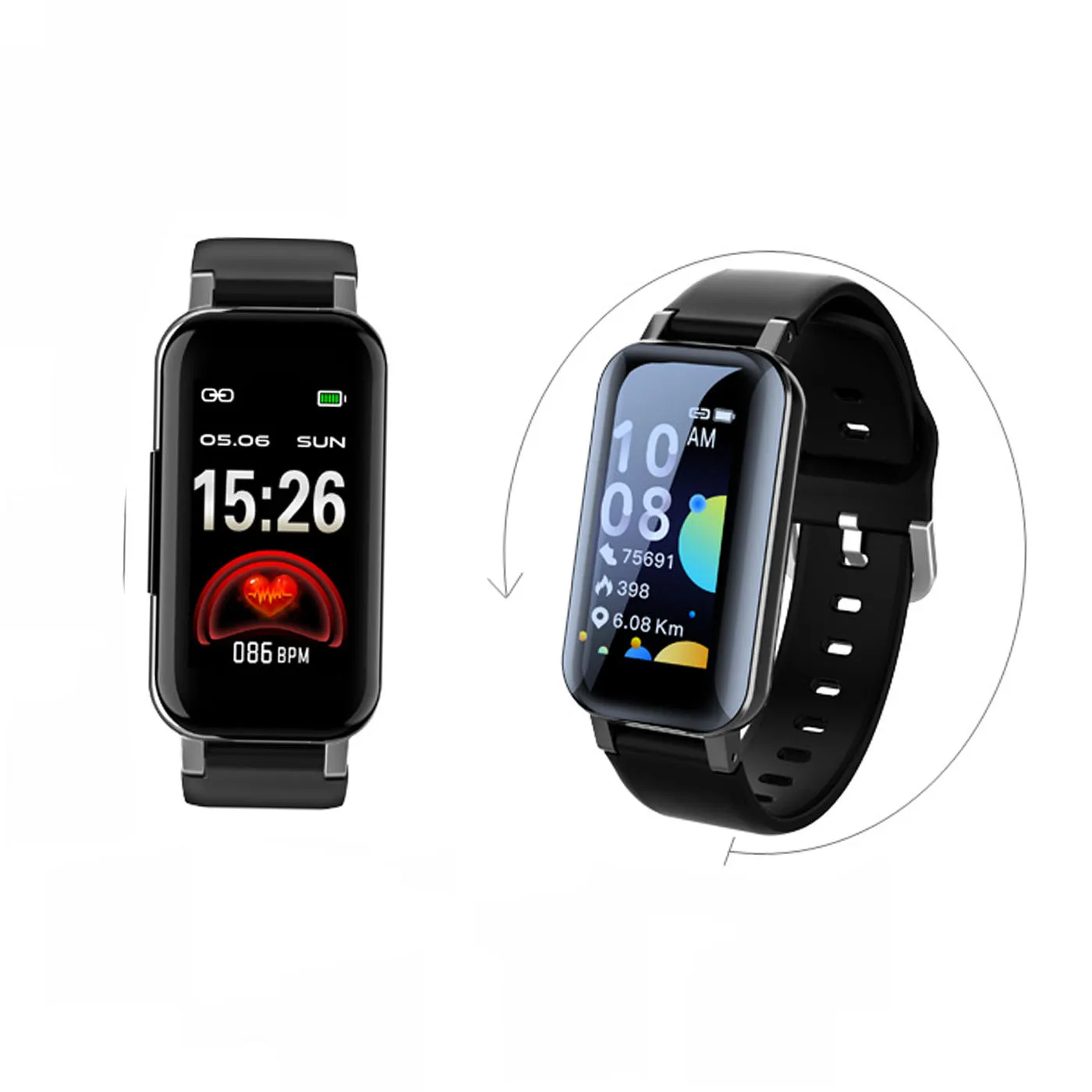Беспроводные Bluetooth-совместимые Смарт-часы с пульсометром фитнес-трекер цифровые