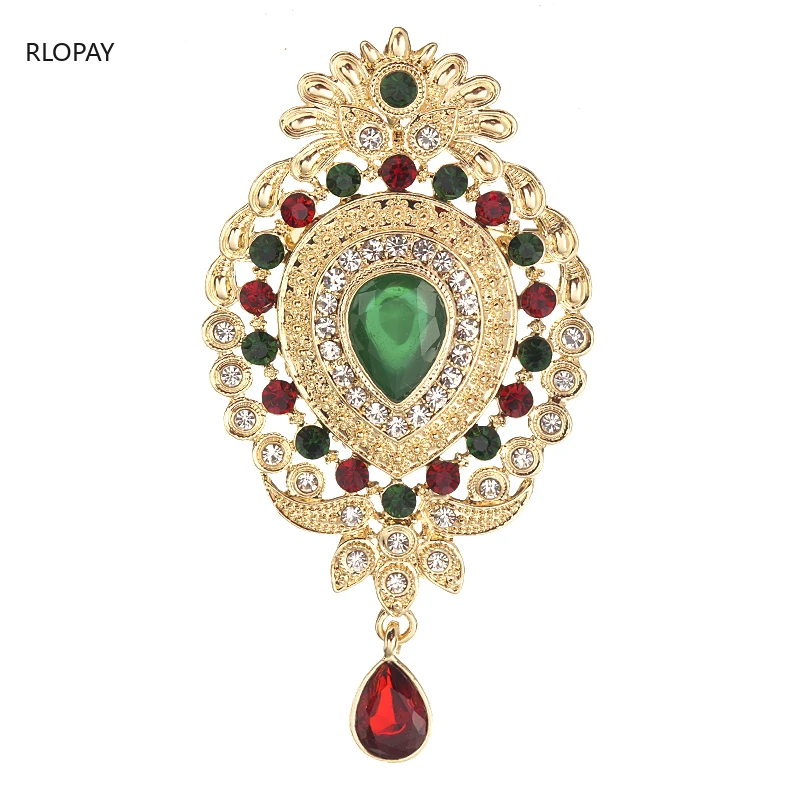 Винтаж Золотая Корона свадебная брошь с украшением в виде кристаллов Ювелирные