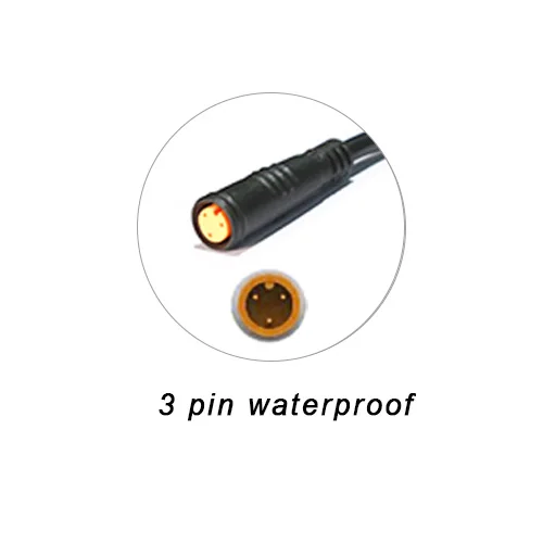 Black3 pin WP Okfeet 36V 48V совместимый для е-байка головной светильник спереди светильник Кнопка труба Кнопка светильник и колокольчик набор QD151 150 LUX - Цвет: Black3 pin WP