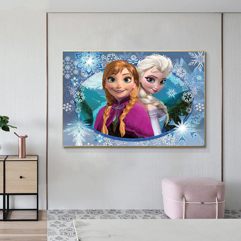 Disney ледяной Сестры Эльза и Анна холст рисунки Постер принт Cuadros настенные картины