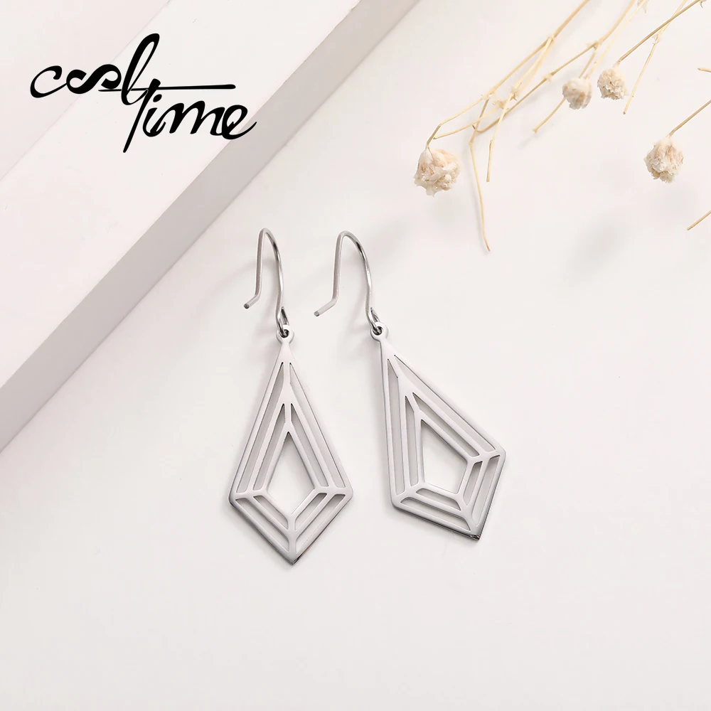 Подвесные серьги капли COOLTIME из нержавеющей стали модные ювелирные изделия