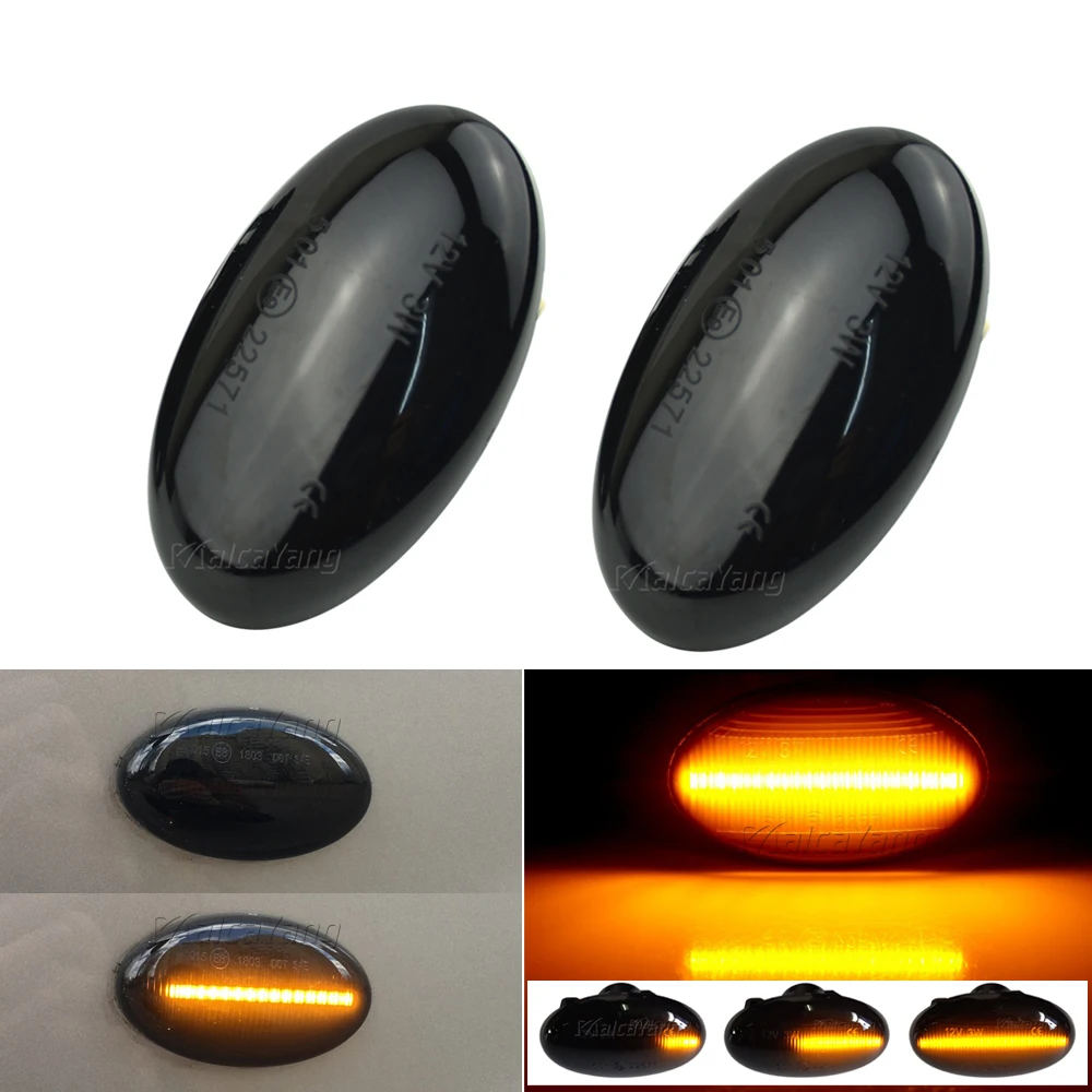 

1 пара светодиодных динамических боковых габаритных огней, плавный сигнал для Mercedes Benz Smart W450 W452 1998-2007 A-Class W168 Vito W639 W447