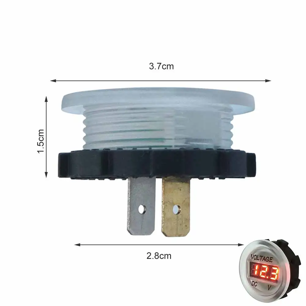 

Voltmeter Display DC5V-48V Fire Retardant Plastic Panel Digital Portable LED Waterproof Safe Voltage Meter for Car Motorcycle