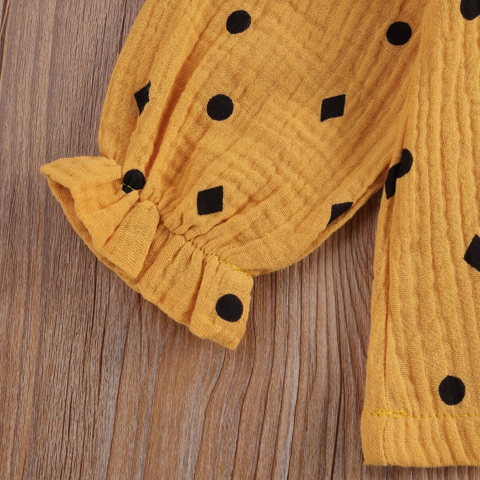 Комплект хлопковой одежды для новорожденных девочек топы с оборками и длинным