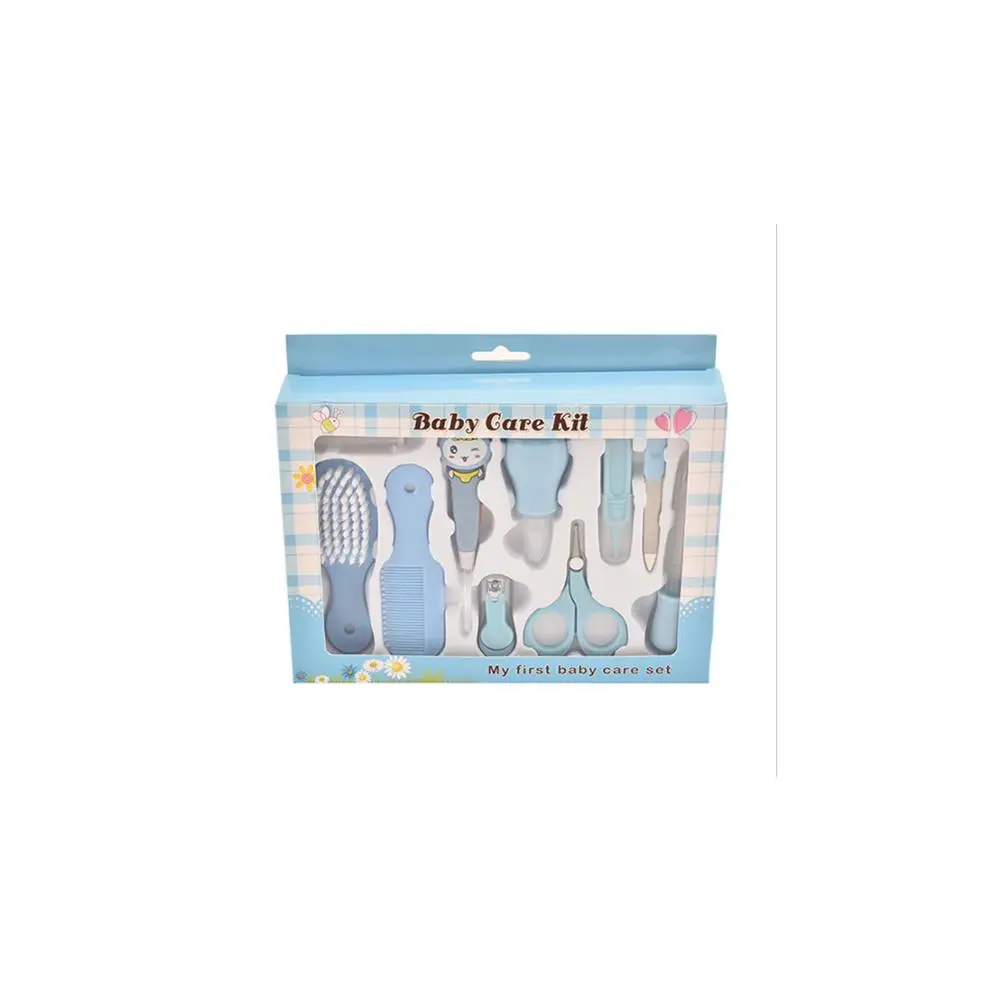 10Pcs/Set Baby Kids Nail Hair Health Care Thermometer Nose Cleaner Toothbrush Safety Tools Newborn Grooming Brush Kit | Мать и ребенок