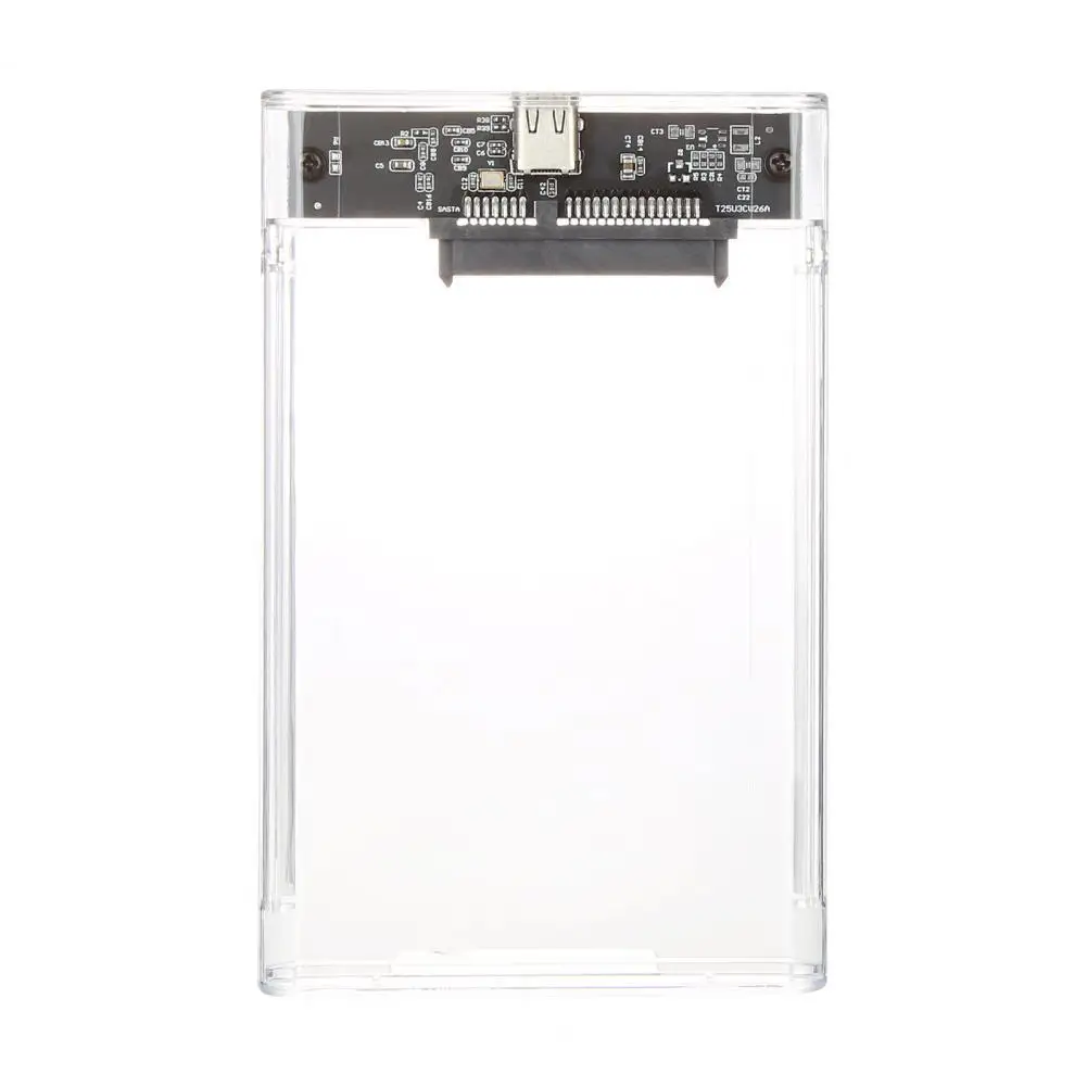 

Футляр для внешнего жесткого диска 2,5 дюймов USB 3,1 Type-c высокоскоростной Прозрачный чехол для внешнего жесткого диска