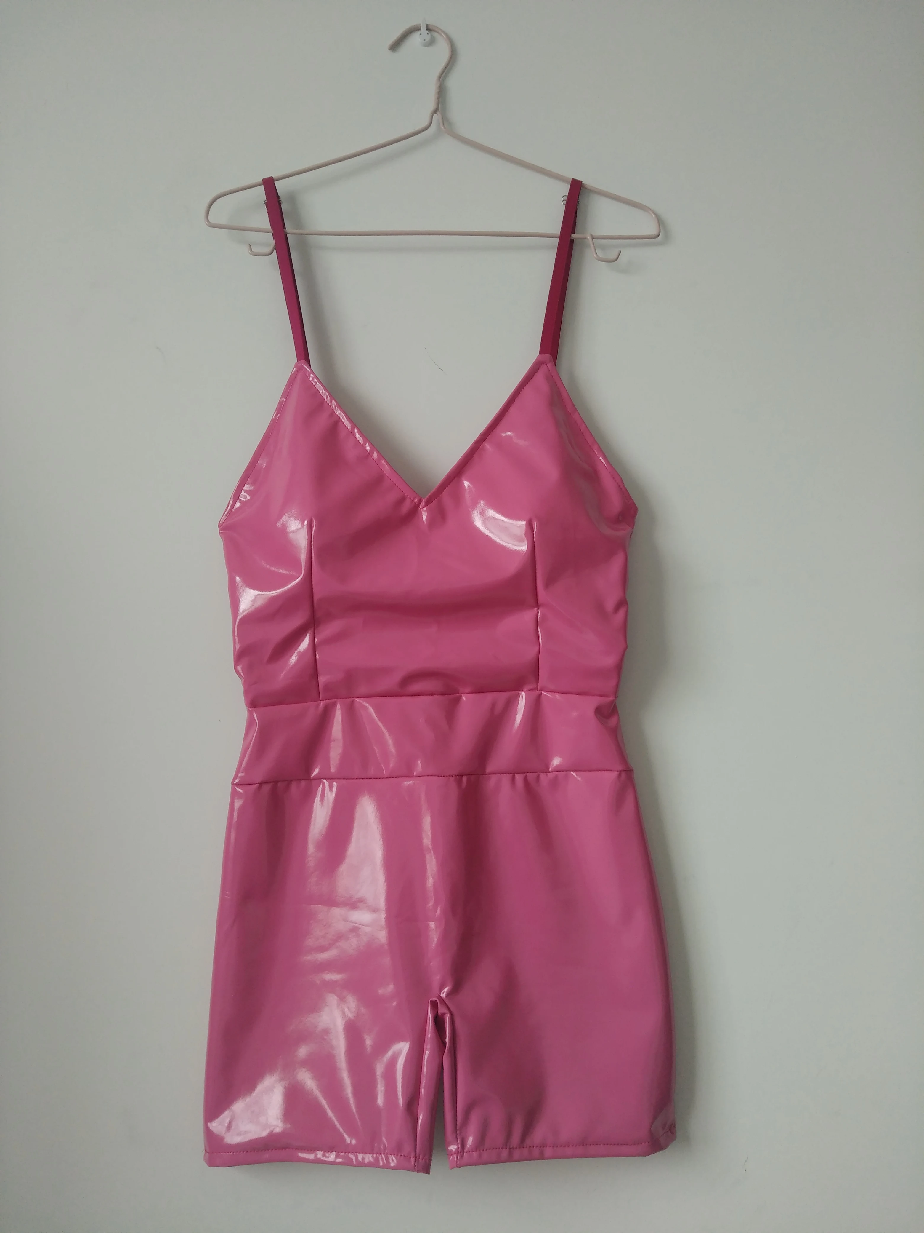 Комбинезон женский из искусственной кожи на молнии сзади | Тематическая одежда и