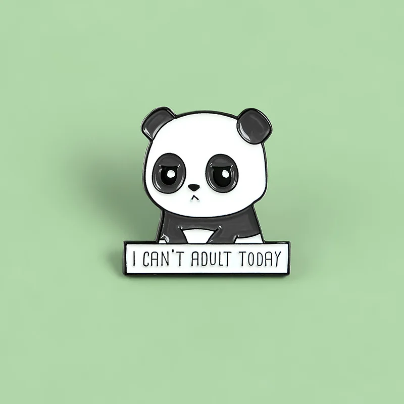 Мультяшная Милая панда непослушная кошка креативная брошь значок эмалированные