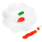 Цветочная слива, прямоугольная керамическая палитра, смешивание цветов, палитра, лоток для акварели, гуашь, акриловая краска для фотографий