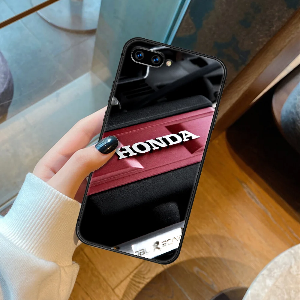 

H-Hondas Jdm Luxury Sport Car Phone Case Cover Hull For HUAWEI Honor 6A 7A 8 8A 8S 8x 9 9x 9A 9C 10 10i 20 Lite Pro black Cell