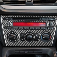 genuine carbon fiber car center console cd control panel decoration cover trim styling sticker for bmw e84 x12011 2015
