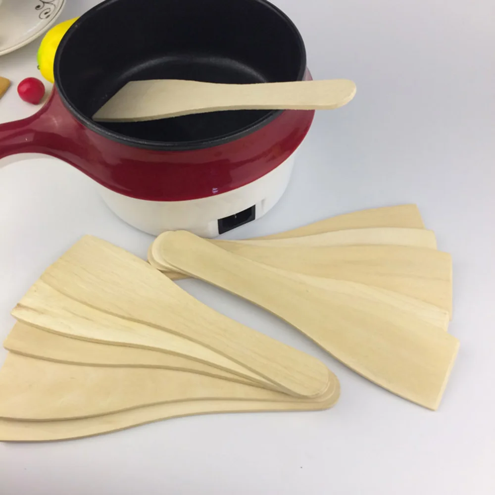 

6pcs Non-stick Wooden Spatula Small Wood Turner Cooking Shovel Kitchen Utensils
