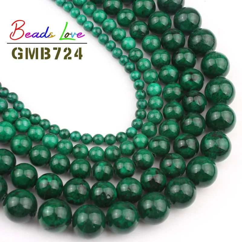 Натуральный камень темно зеленый нефрит топаз круглые свободные бусины для
