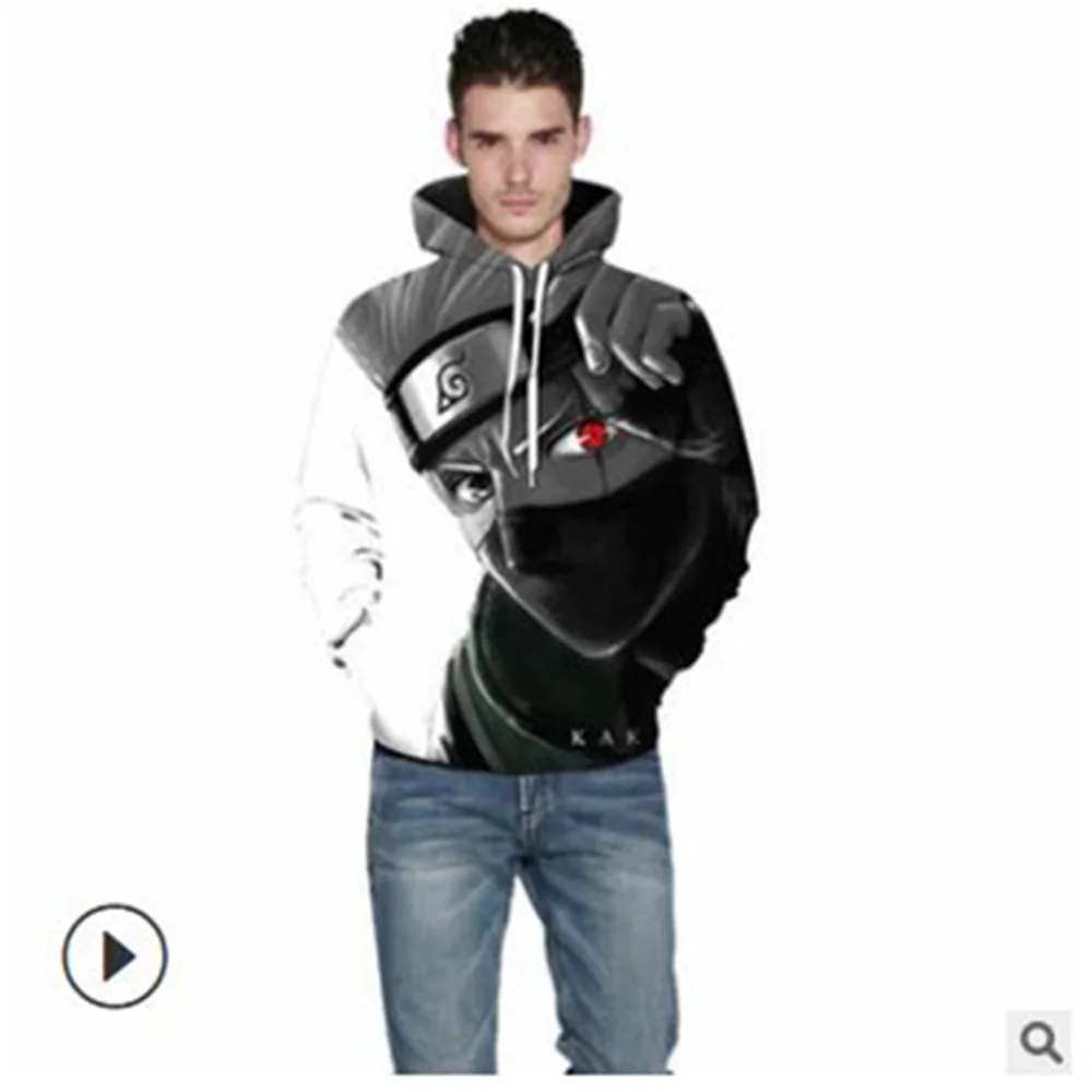 Толстовки для мужчин и женщин с принтом Kakash толстовки капюшоном зима 2019 японский