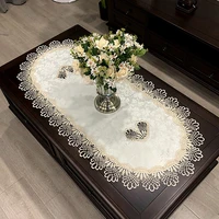 oval tablecloth living room table mat lace coffee table fabric mat european modern simple dining table tablecloth homedecoration