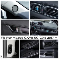 carbon fiber accessories for mazda cx 8 kg cx8 2017 2021 inner window pillar a audio speaker tweeter ac vent cover trim abs
