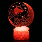 Романтическая Милая кавайная настольная лампа, хорошая ночь, луна, звезды, светодиодная детская лампа, украшение для детской спальни, ночник 3D, праздничный подарок