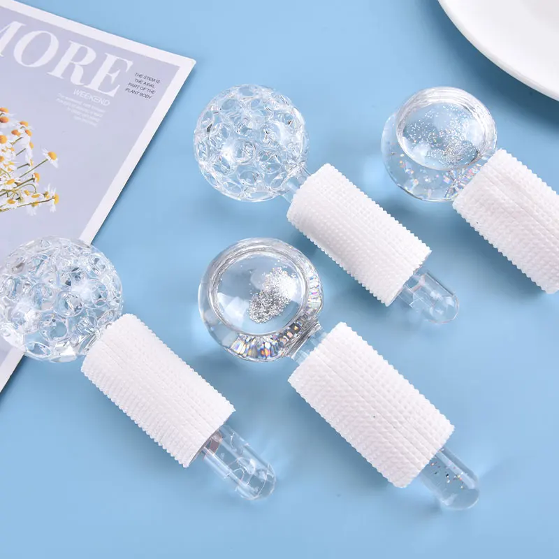 

2pcs Facial Cooling Ice Globes Water Wave Massage Skin Care Large Beauty Ice Hockey Energy Beauty Crystal Ball For Face and Eye