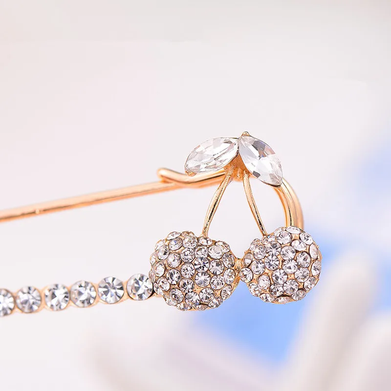 Высококачественная брошь с жемчугом и кристаллами булавка для шарфа свитера