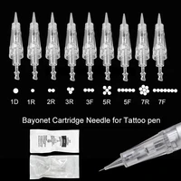 disposable bayonet cartridge needle for micropigmentation device permanent makeup eyebrow lip tattoo pen needles 135rcan mix