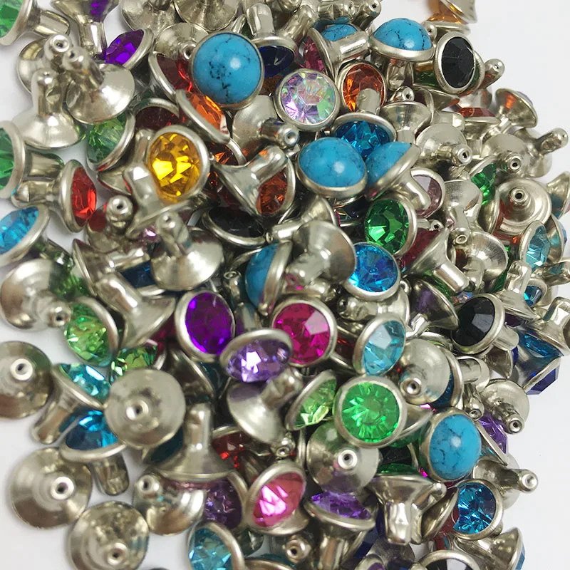 Новинка 16 цветов сделай сам 100 шт. 6 мм смешанные металлические заклепки синие